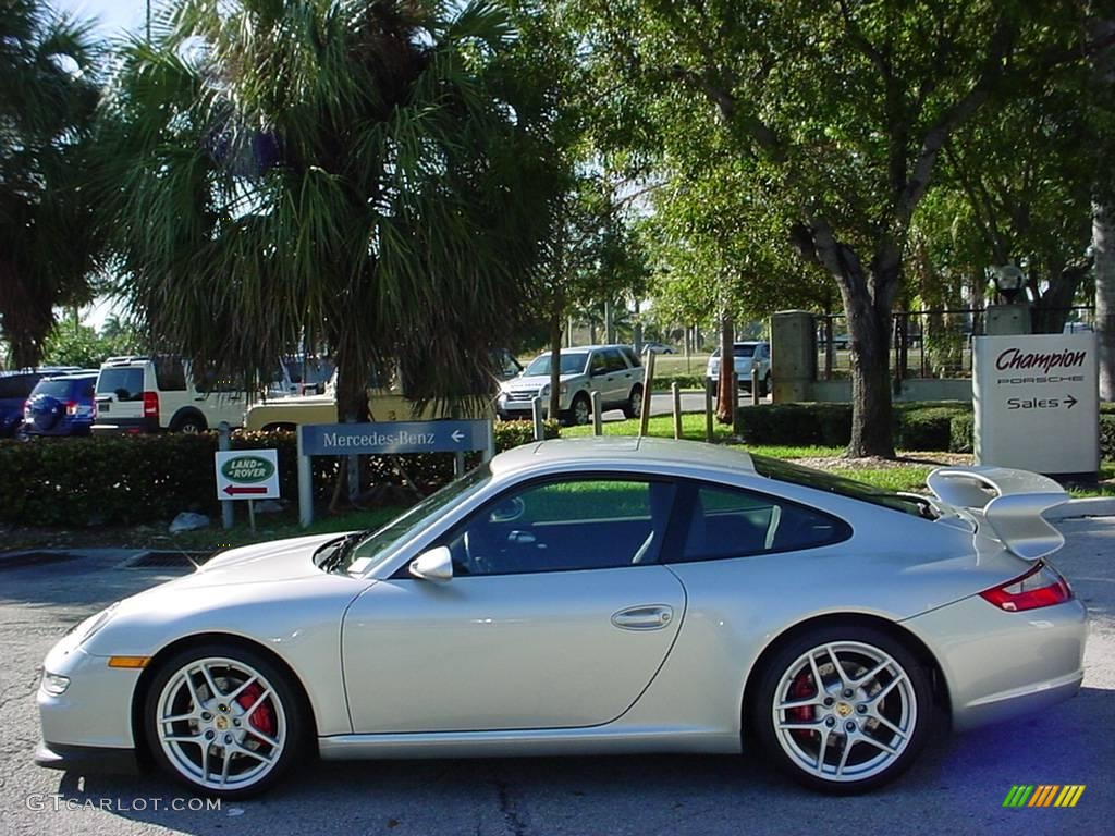 2007 911 Carrera S Coupe - Arctic Silver Metallic / Black photo #6