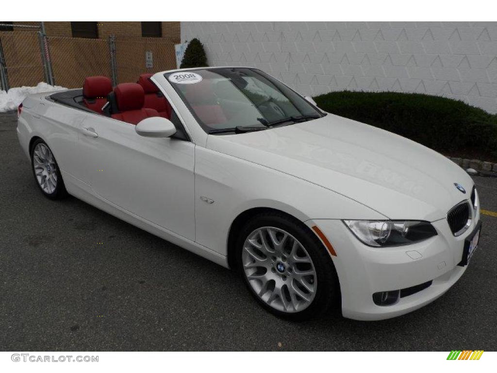 2008 3 Series 328i Convertible - Alpine White / Coral Red/Black photo #2