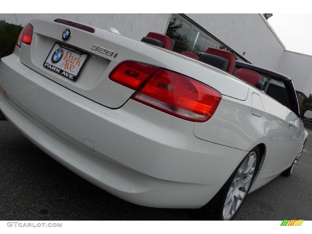 2008 3 Series 328i Convertible - Alpine White / Coral Red/Black photo #3