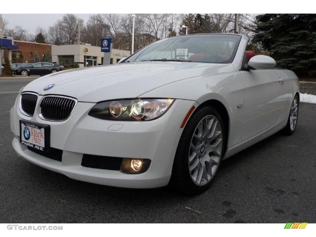 2008 3 Series 328i Convertible - Alpine White / Coral Red/Black photo #12