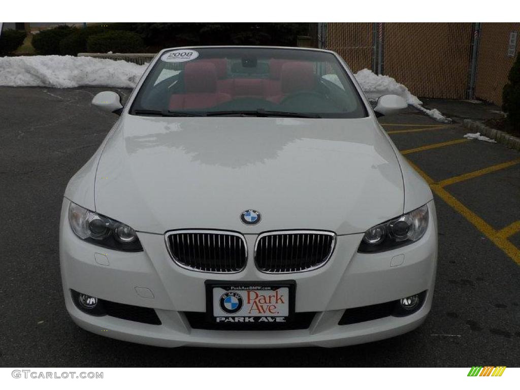 2008 3 Series 328i Convertible - Alpine White / Coral Red/Black photo #13