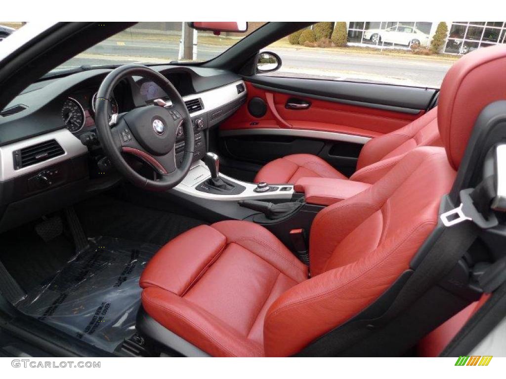 2008 3 Series 328i Convertible - Alpine White / Coral Red/Black photo #16