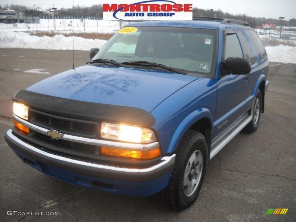 2001 Blazer LS 4x4 - Space Blue Metallic / Medium Gray photo #20