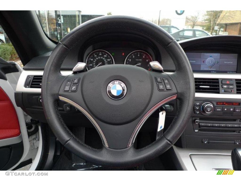 2008 3 Series 328i Convertible - Alpine White / Coral Red/Black photo #33