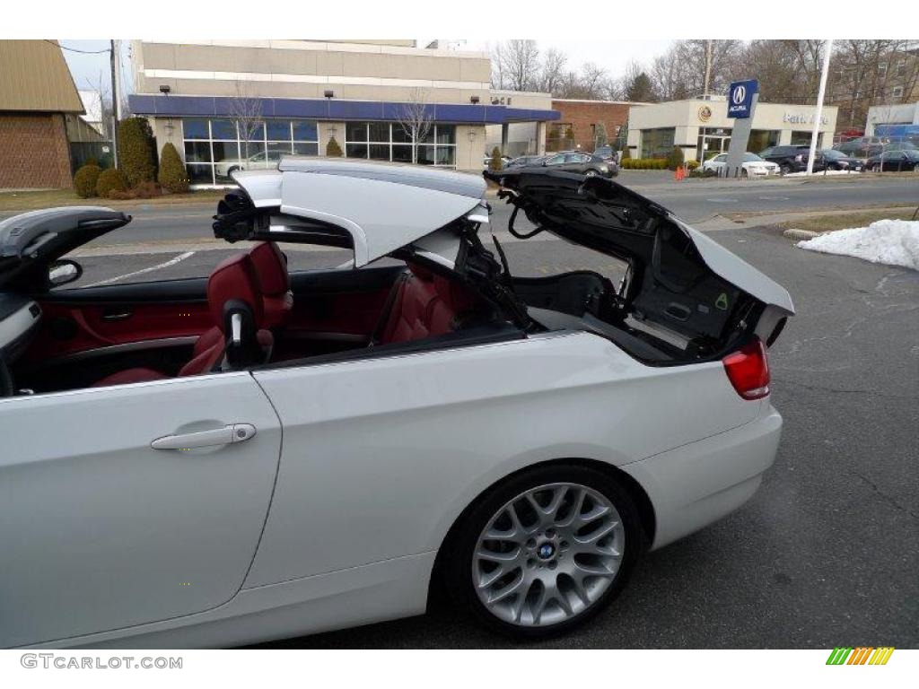 2008 3 Series 328i Convertible - Alpine White / Coral Red/Black photo #44