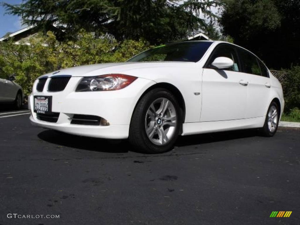 2008 3 Series 328i Sedan - Alpine White / Beige photo #2