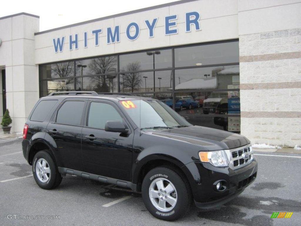 2009 Escape XLT V6 4WD - Black Pearl Slate Metallic / Charcoal photo #1