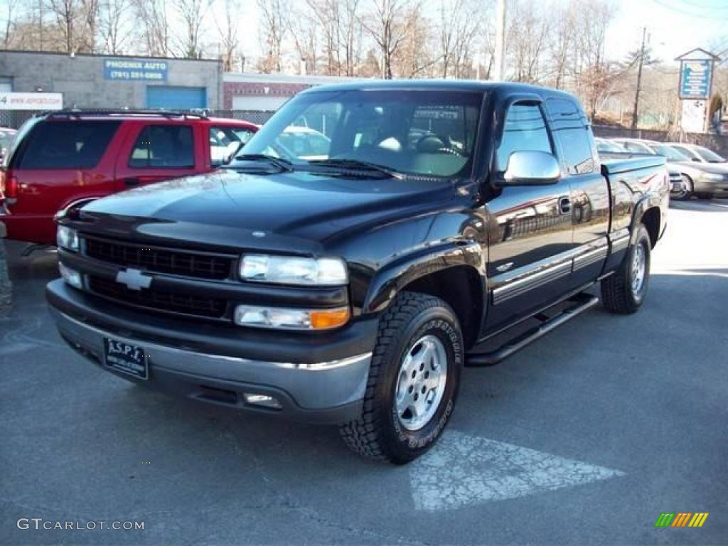 1999 Silverado 1500 LT Extended Cab 4x4 - Onyx Black / Graphite photo #1