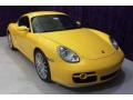 2006 Speed Yellow Porsche Cayman S  photo #45