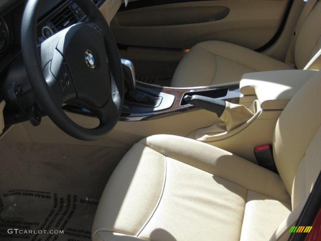 2009 3 Series 328i Sedan - Crimson Red / Beige photo #8
