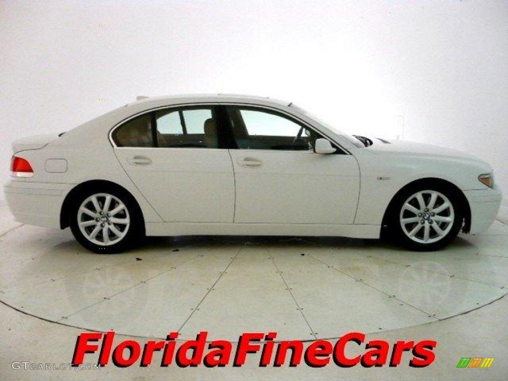 2002 7 Series 745i Sedan - Alpine White / Natural Brown photo #4