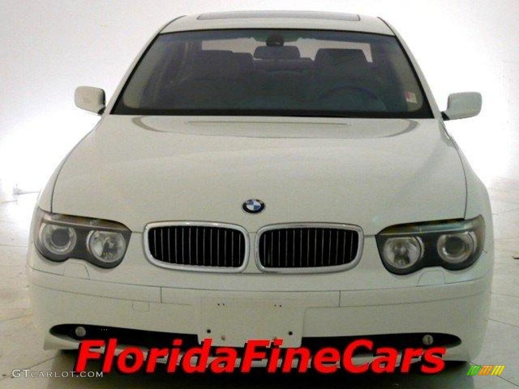 2002 7 Series 745i Sedan - Alpine White / Natural Brown photo #5