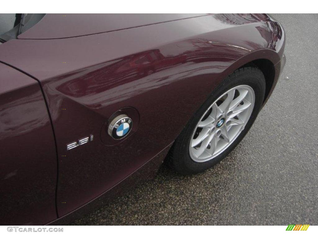 2005 Z4 2.5i Roadster - Merlot Red Metallic / Dark Beige photo #14