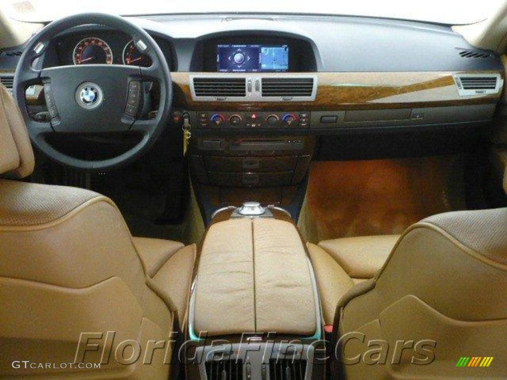 2002 7 Series 745i Sedan - Alpine White / Natural Brown photo #15