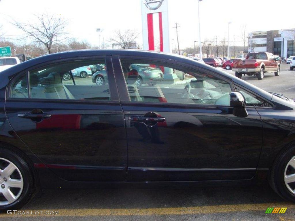 2007 Civic LX Sedan - Nighthawk Black Pearl / Gray photo #21