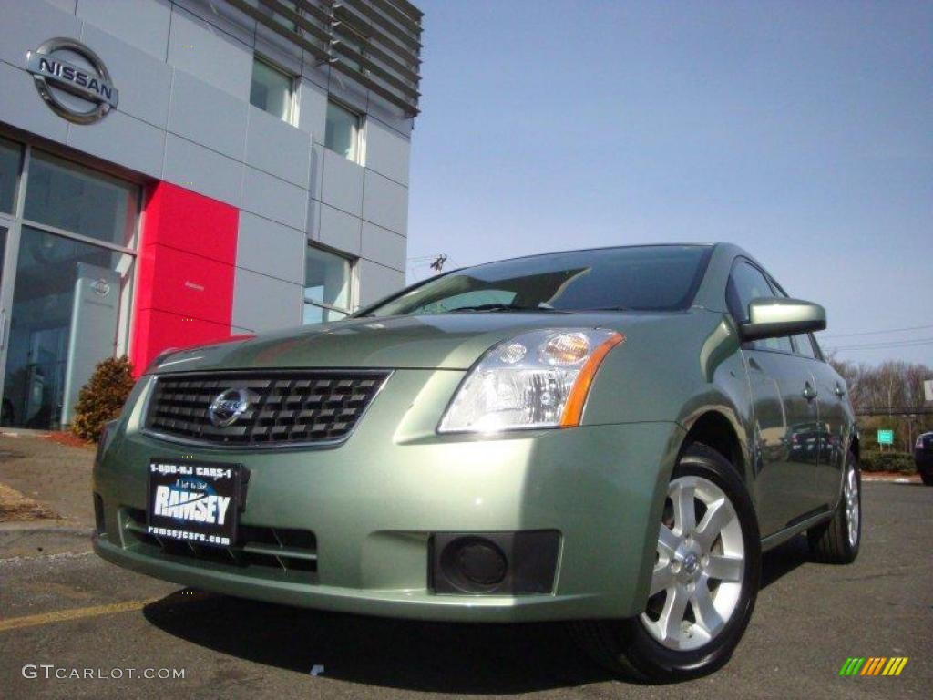 2007 Sentra 2.0 S - Metallic Jade / Charcoal/Steel photo #3