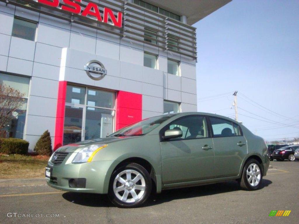 2007 Sentra 2.0 S - Metallic Jade / Charcoal/Steel photo #4