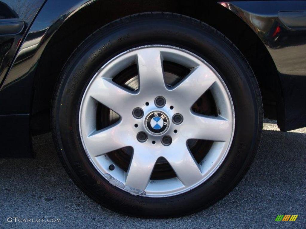 2002 3 Series 325xi Sedan - Jet Black / Sand photo #4