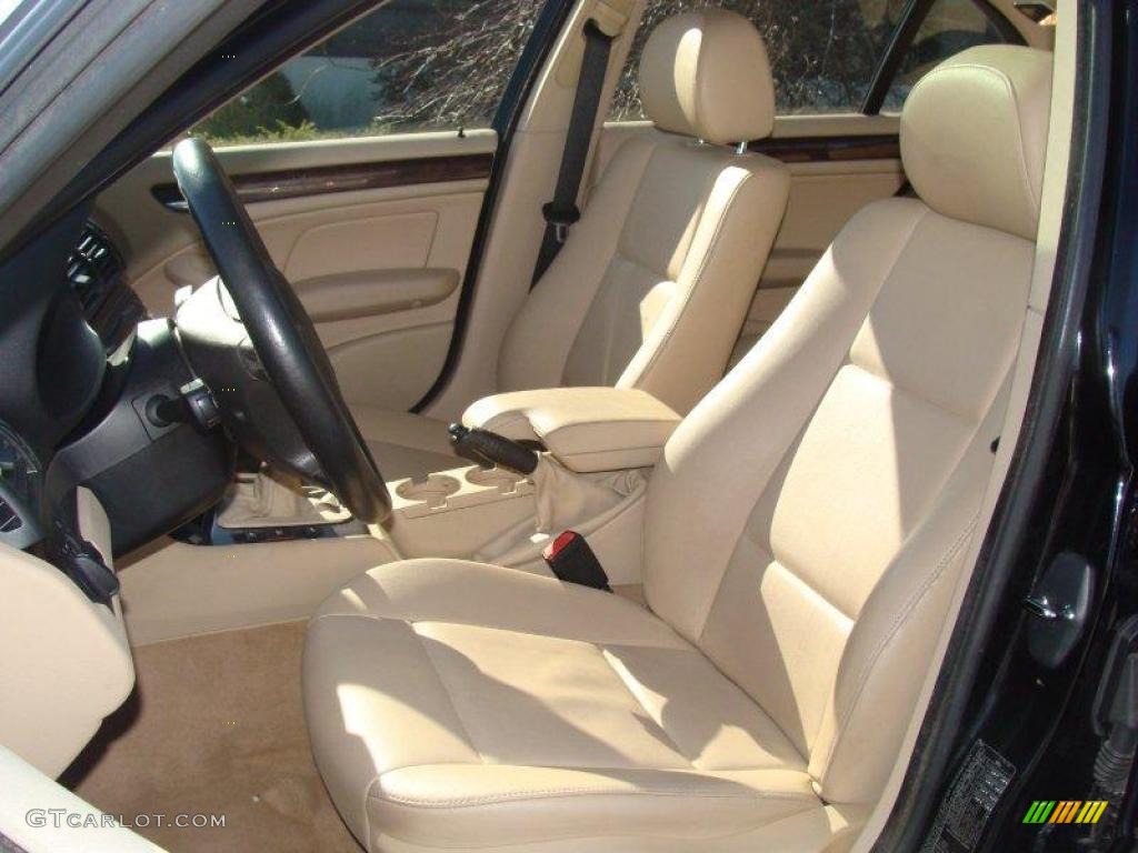 2002 3 Series 325xi Sedan - Jet Black / Sand photo #10