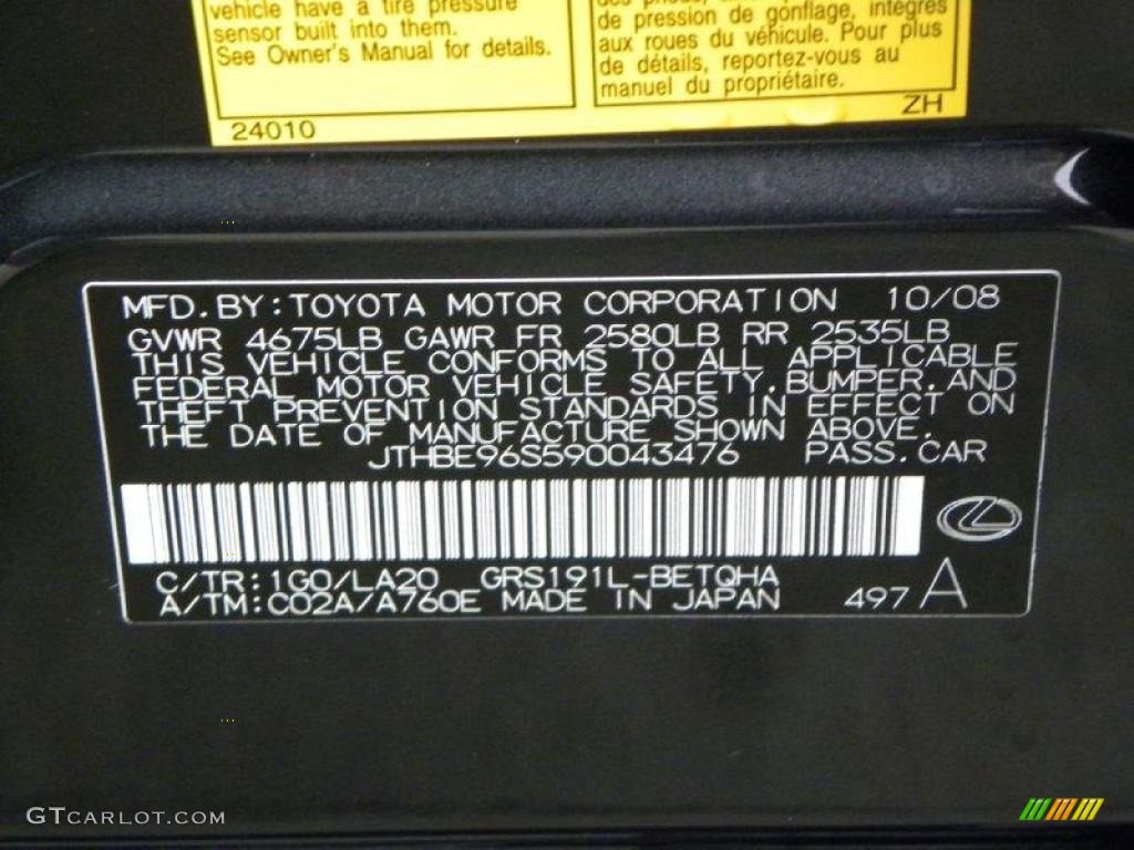 2009 GS 350 - Smokey Granite Gray Mica / Black photo #16
