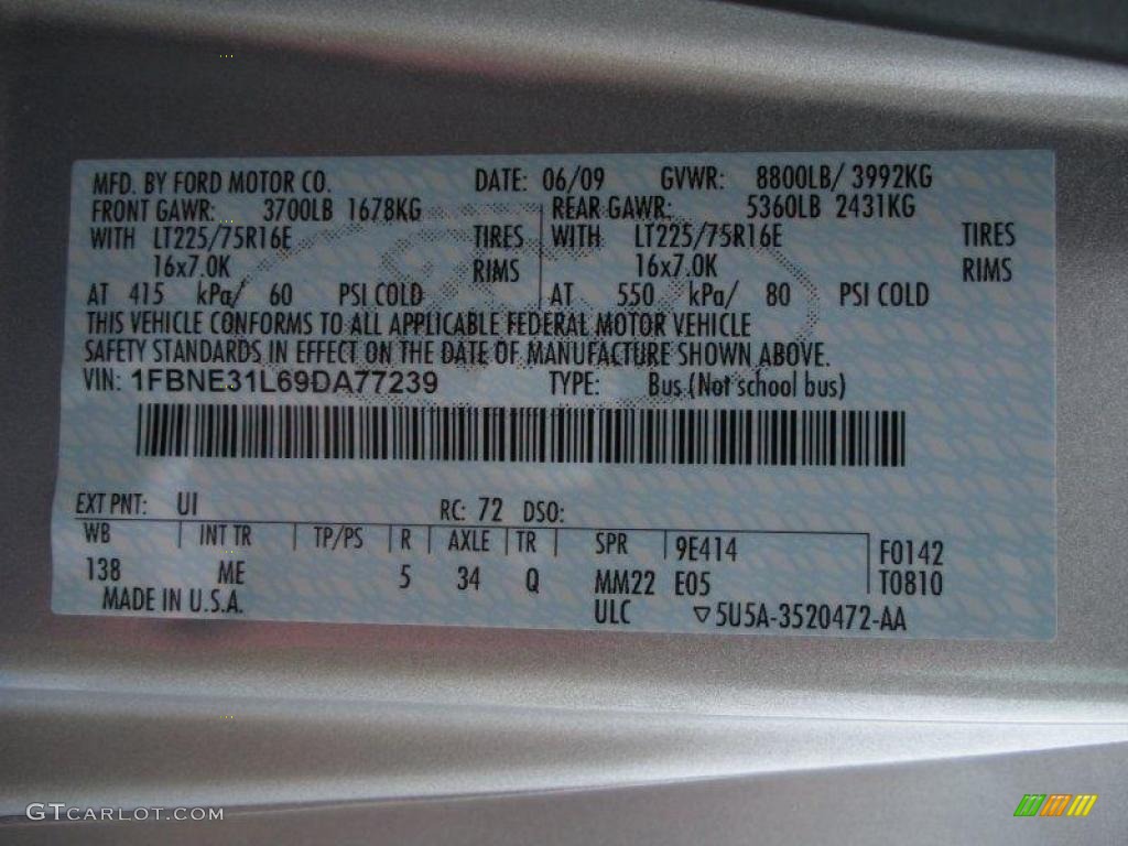 2009 E Series Van E350 Super Duty XLT Passenger - Brilliant Silver Metallic / Medium Flint photo #27