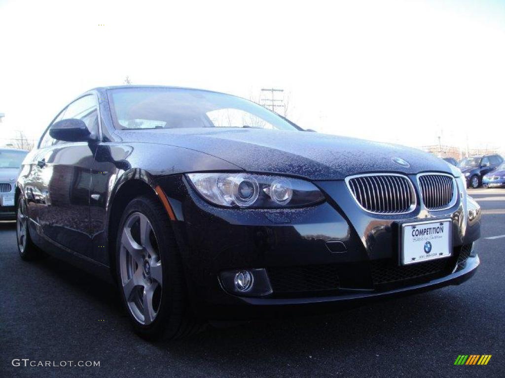 2007 3 Series 328xi Coupe - Black Sapphire Metallic / Grey photo #8