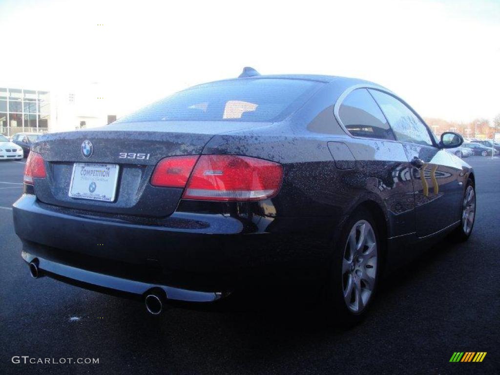 2007 3 Series 335i Coupe - Black Sapphire Metallic / Cream Beige photo #6