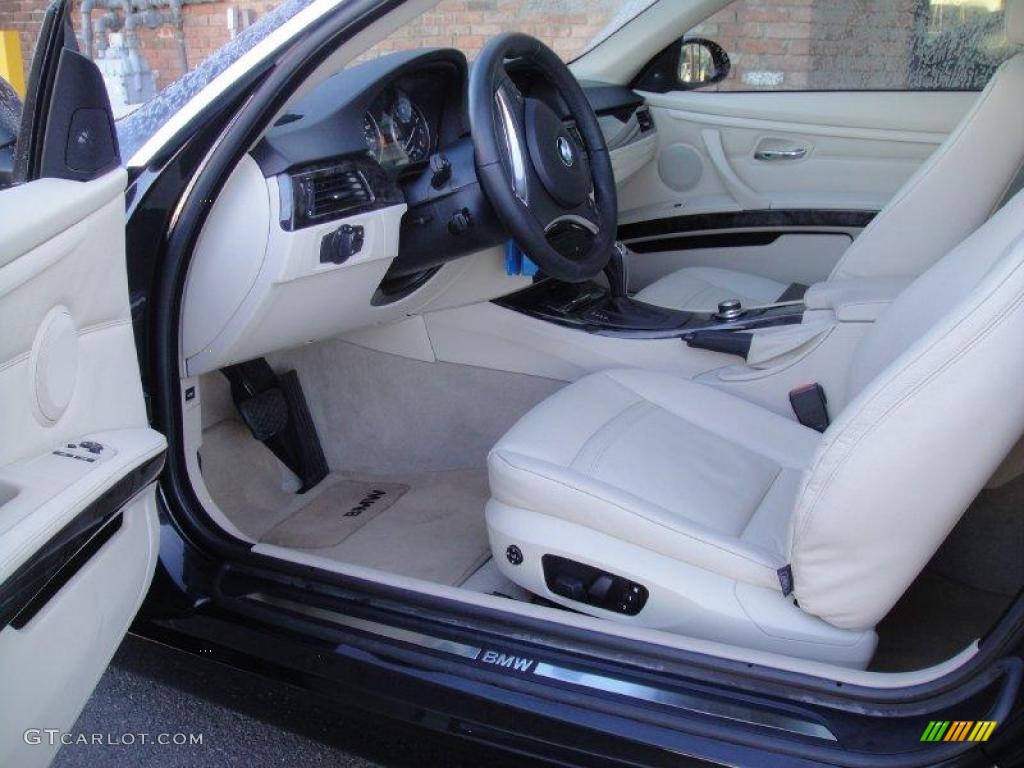 2007 3 Series 335i Coupe - Black Sapphire Metallic / Cream Beige photo #11