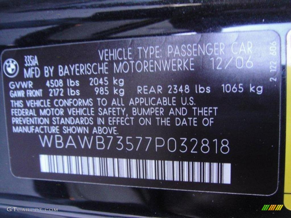 2007 3 Series 335i Coupe - Black Sapphire Metallic / Cream Beige photo #17