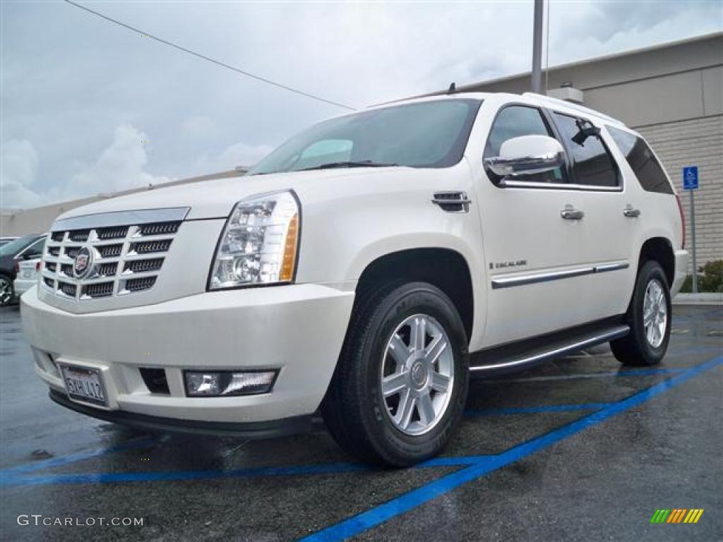 2007 Escalade  - White Diamond / Ebony/Ebony photo #3