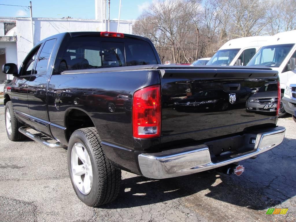 2006 Ram 1500 SLT Quad Cab 4x4 - Brilliant Black Crystal Pearl / Medium Slate Gray photo #4