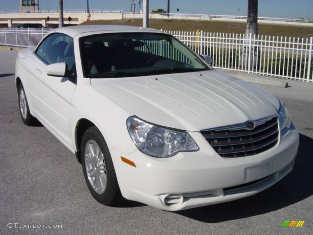 2008 Sebring Touring Hardtop Convertible - Stone White / Dark Slate Gray/Light Slate Gray photo #1