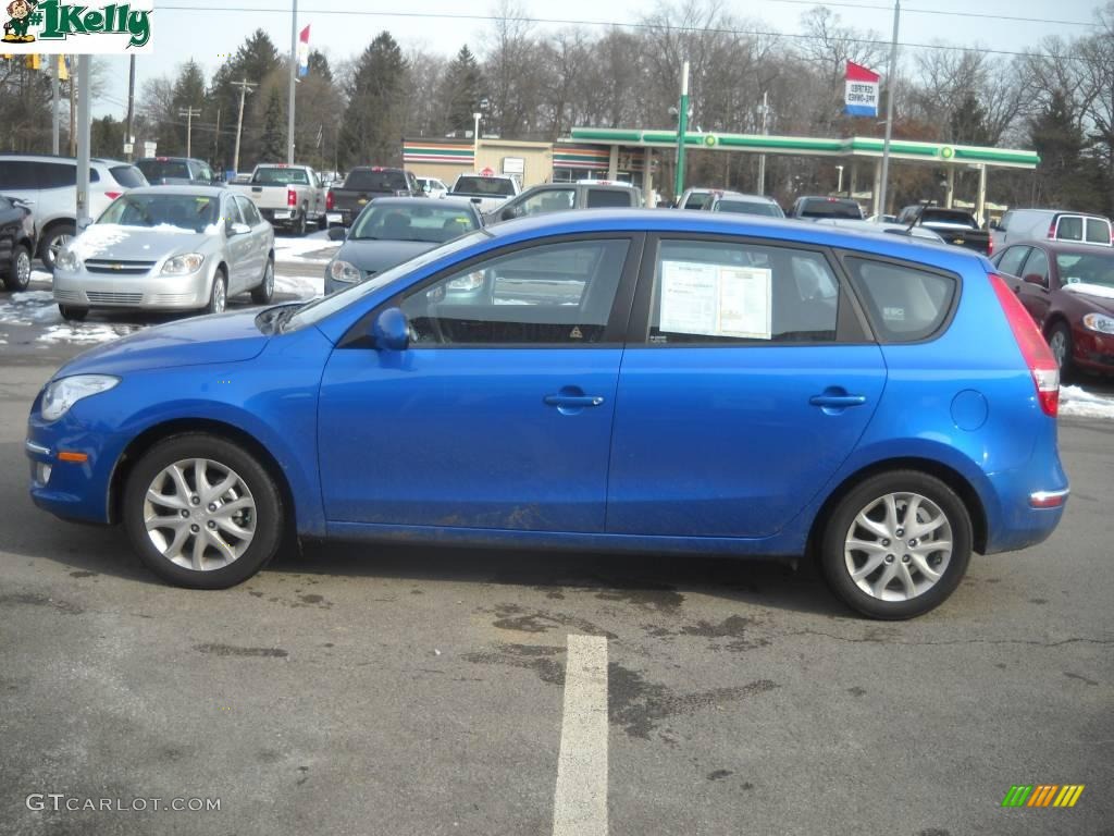 2009 Elantra Touring - Vivid Blue / Black photo #6