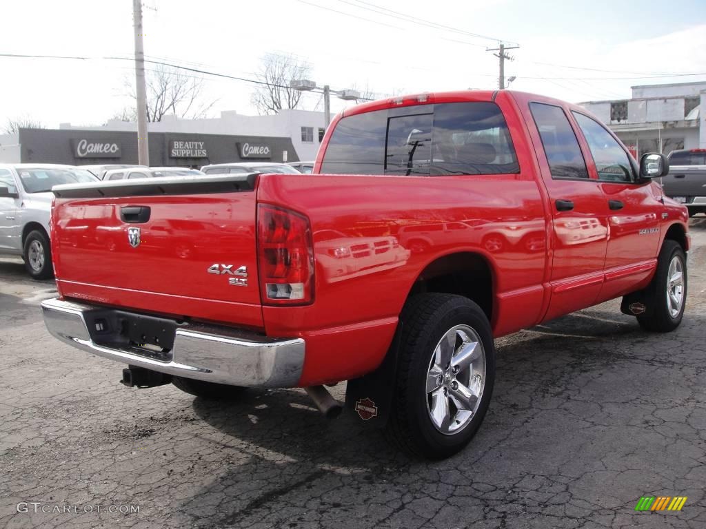 2006 Ram 1500 SLT Quad Cab 4x4 - Flame Red / Medium Slate Gray photo #4