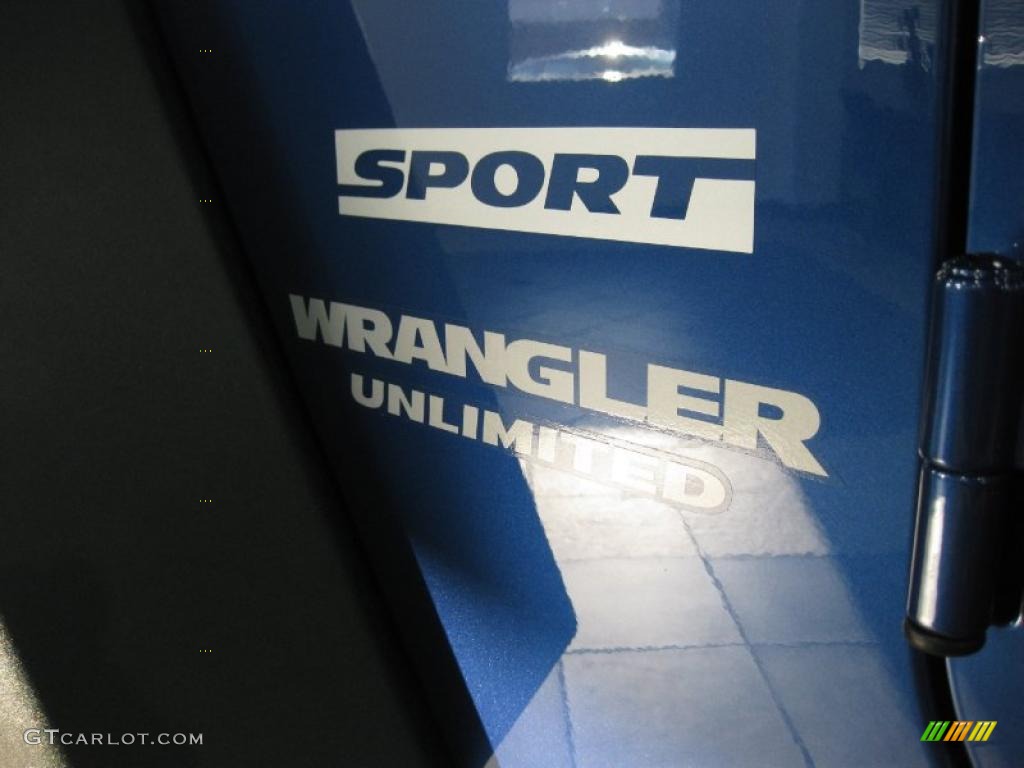 2010 Wrangler Unlimited Sport 4x4 - Deep Water Blue Pearl / Dark Slate Gray/Medium Slate Gray photo #7