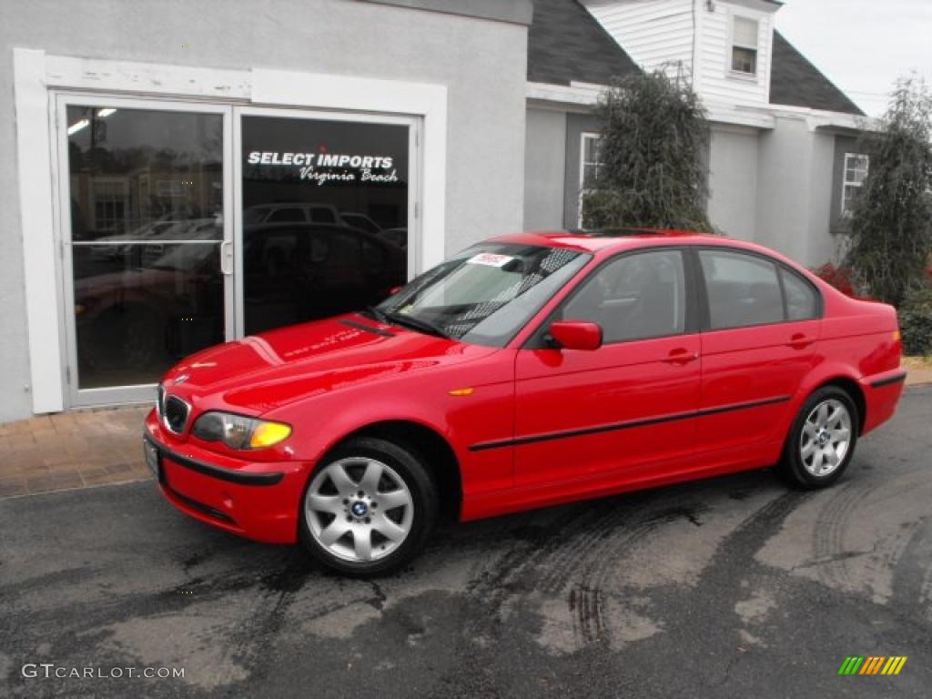 2004 3 Series 325i Sedan - Imola Red / Black photo #3