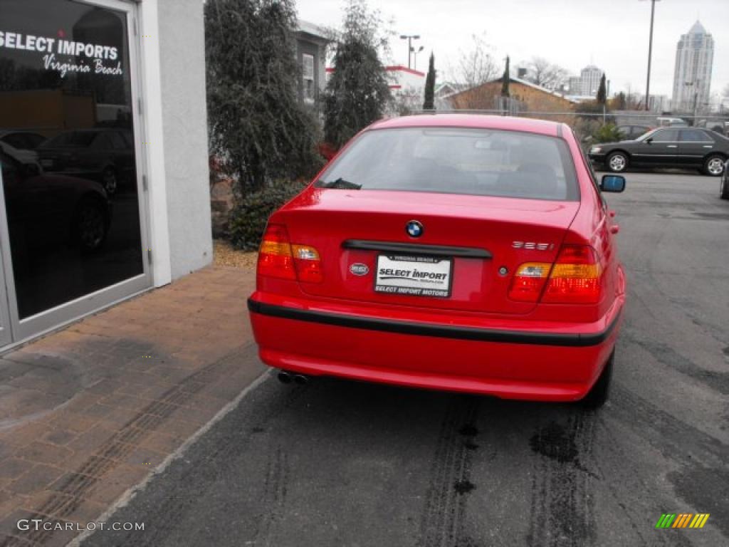 2004 3 Series 325i Sedan - Imola Red / Black photo #4