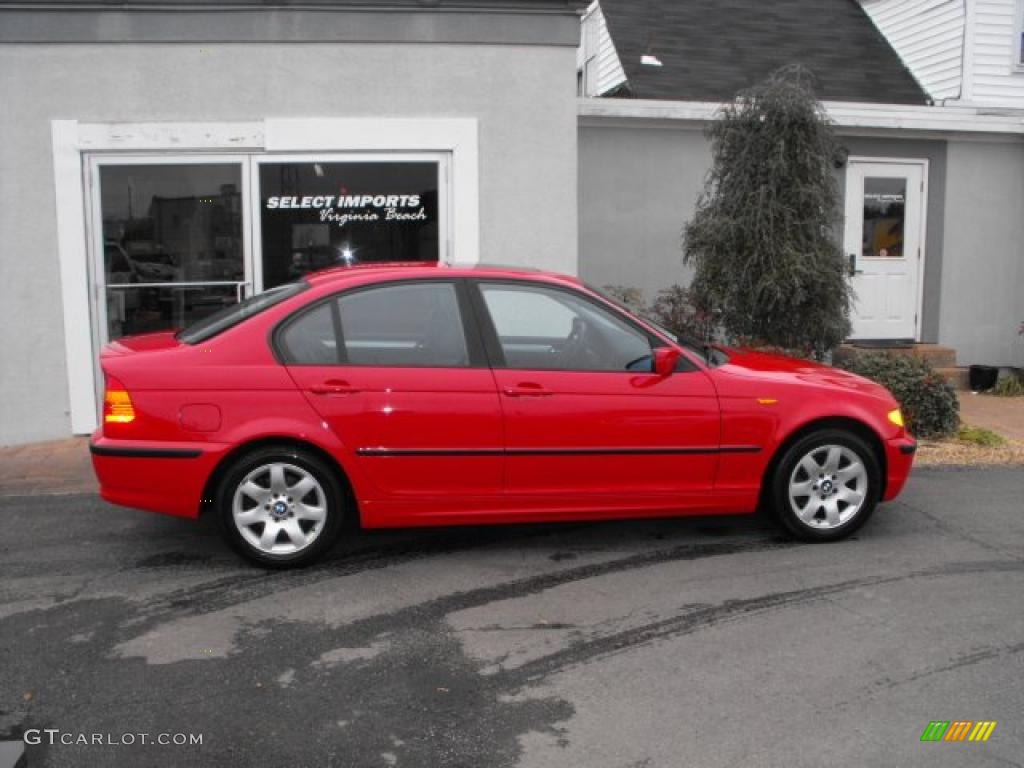 2004 3 Series 325i Sedan - Imola Red / Black photo #6