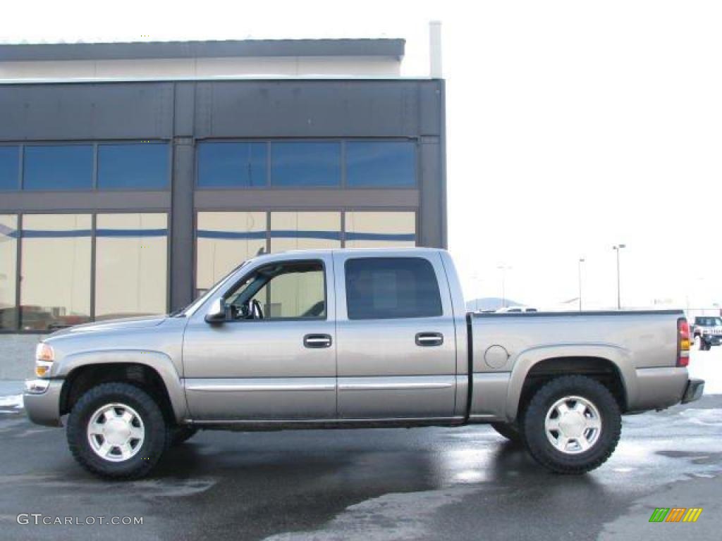 2006 Sierra 1500 SLT Crew Cab 4x4 - Silver Birch Metallic / Dark Pewter photo #1