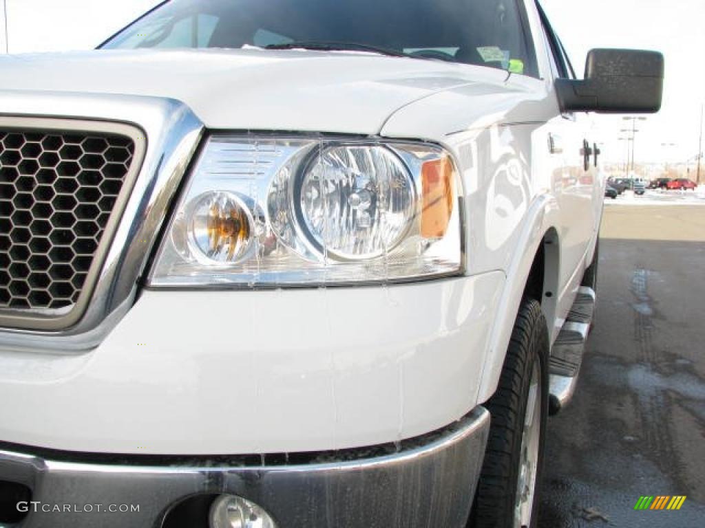 2006 F150 Lariat SuperCrew 4x4 - Oxford White / Black photo #3