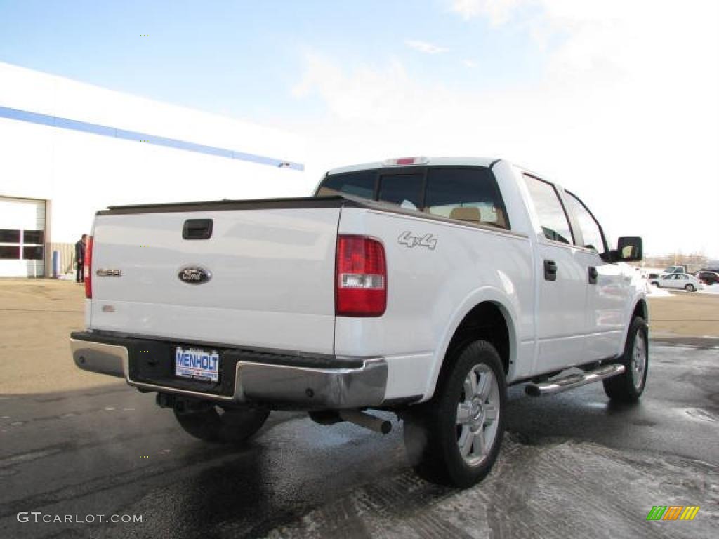 2006 F150 Lariat SuperCrew 4x4 - Oxford White / Black photo #6