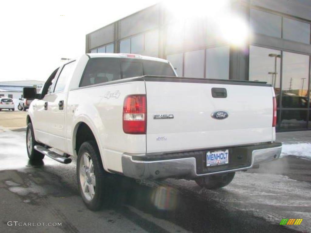 2006 F150 Lariat SuperCrew 4x4 - Oxford White / Black photo #7