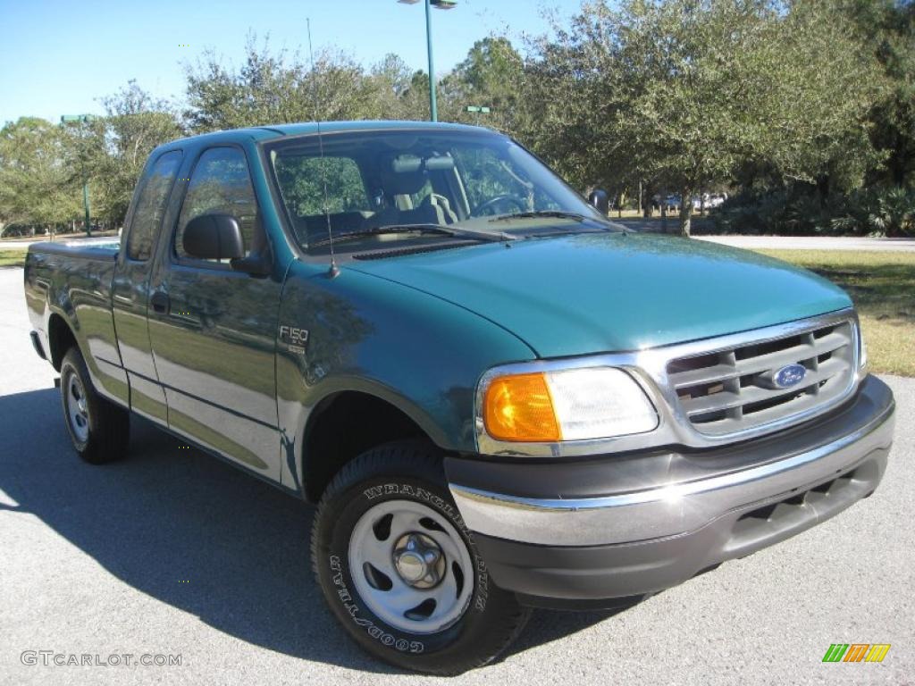 2004 F150 XL Heritage SuperCab 4x4 - Fleet Green / Heritage Medium Parchment photo #5