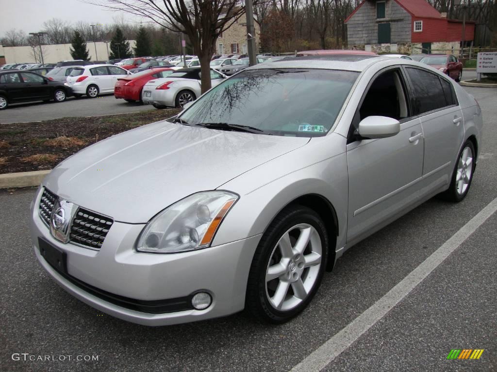 2006 Maxima 3.5 SE - Liquid Silver Metallic / Black photo #1