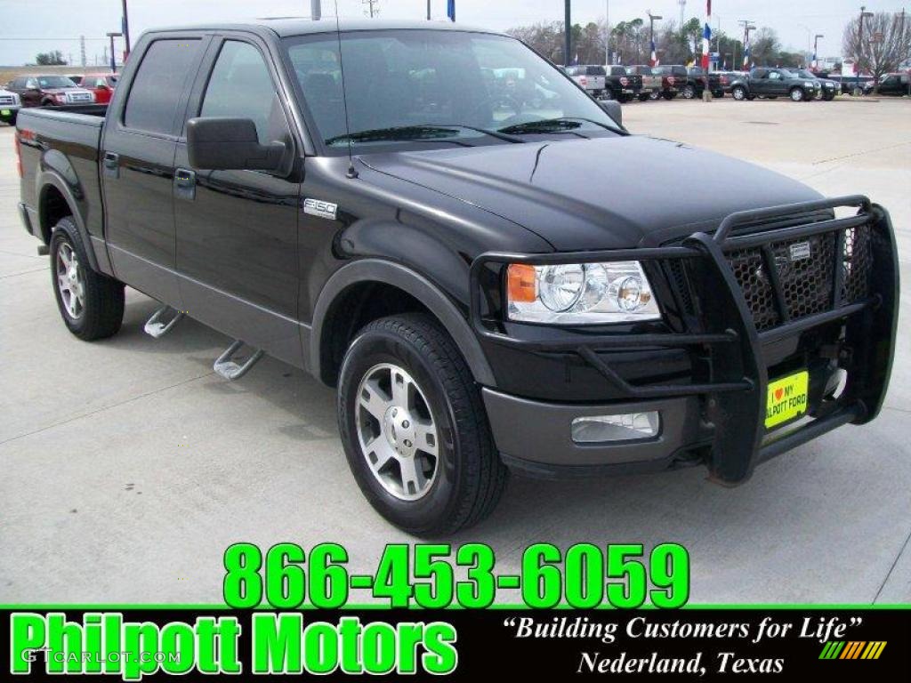 2004 F150 FX4 SuperCrew 4x4 - Black / Black/Medium Flint photo #1