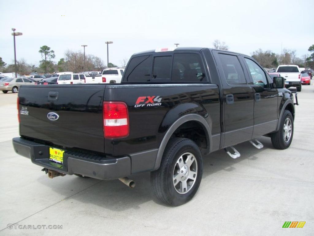 2004 F150 FX4 SuperCrew 4x4 - Black / Black/Medium Flint photo #3