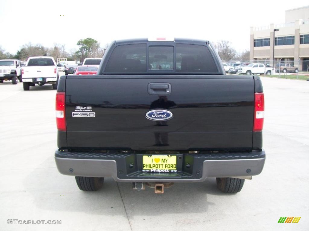 2004 F150 FX4 SuperCrew 4x4 - Black / Black/Medium Flint photo #4