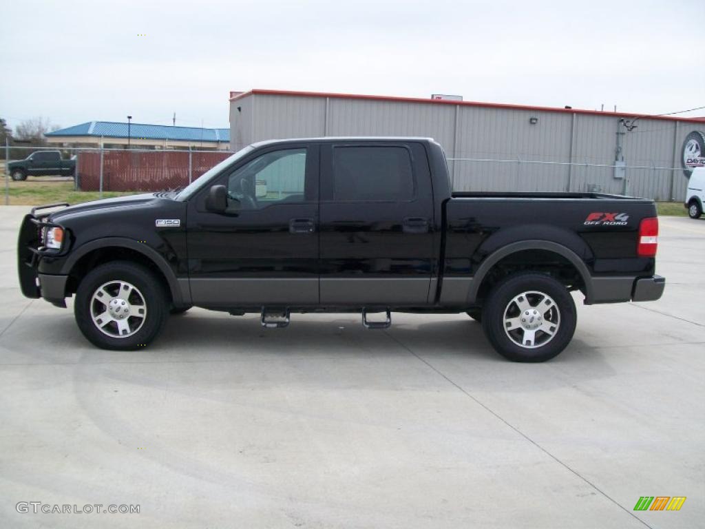 2004 F150 FX4 SuperCrew 4x4 - Black / Black/Medium Flint photo #5