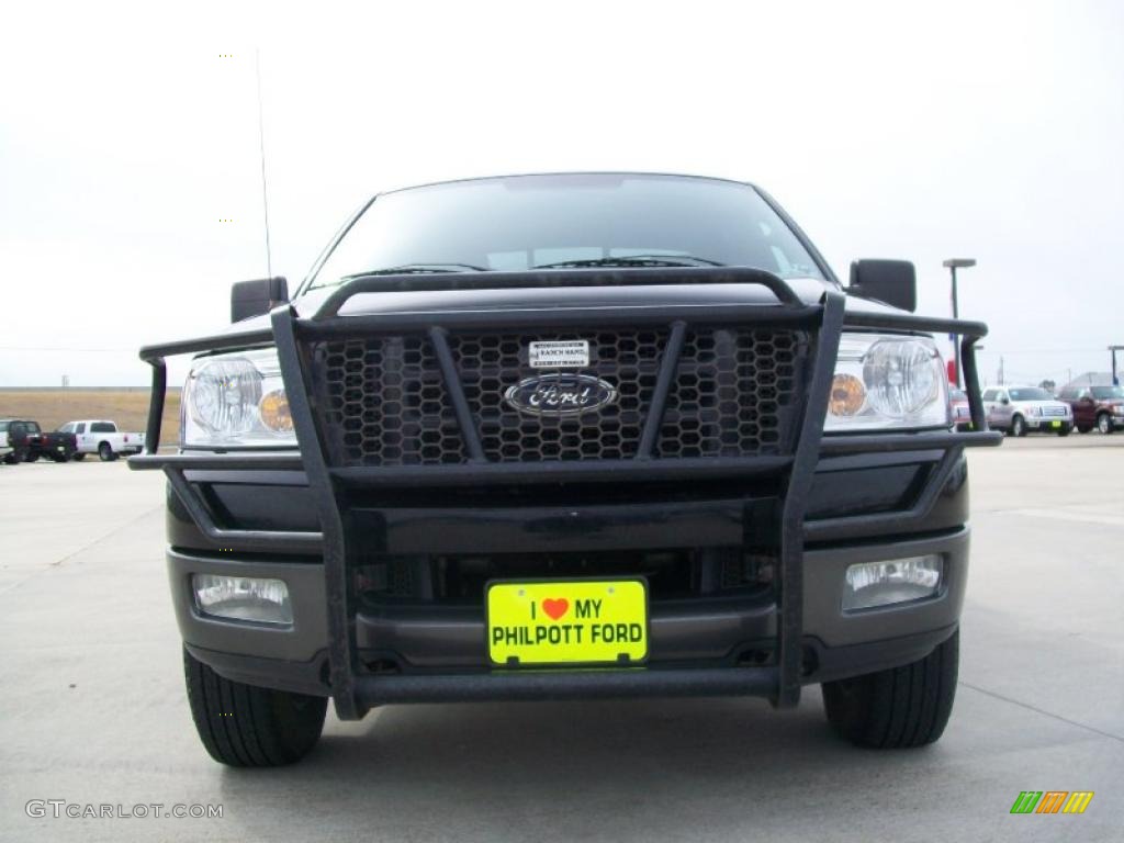 2004 F150 FX4 SuperCrew 4x4 - Black / Black/Medium Flint photo #7