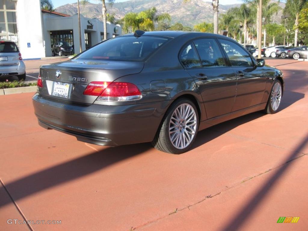 2008 7 Series 750i Sedan - Titanium Grey Metallic / Black photo #4
